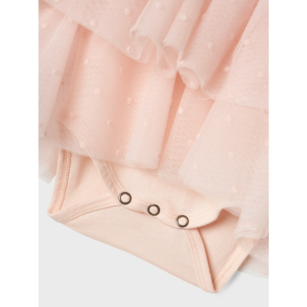 Lil'Atelier Peach Blush Frilla Loose Tyll Body Klänning