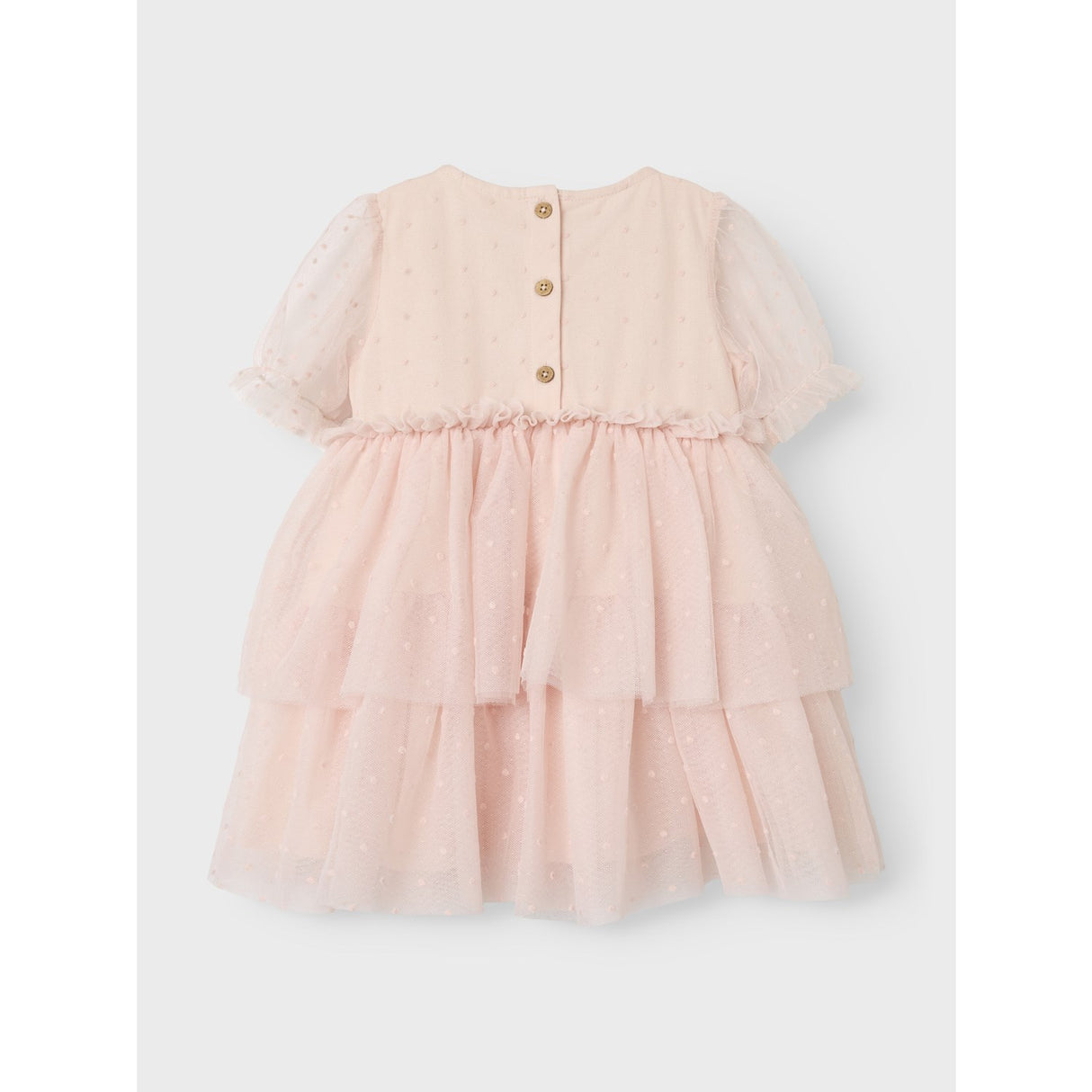 Lil'Atelier Peach Blush Frilla Loose Tyll Klänning