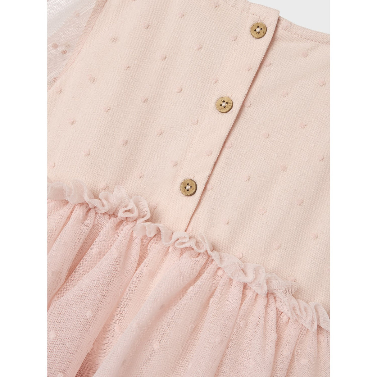 Lil'Atelier Peach Blush Frilla Loose Tyll Klänning