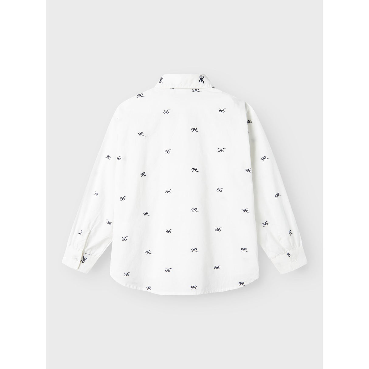 Name It Bright White Bow Filippas Oversize Long Skjorta