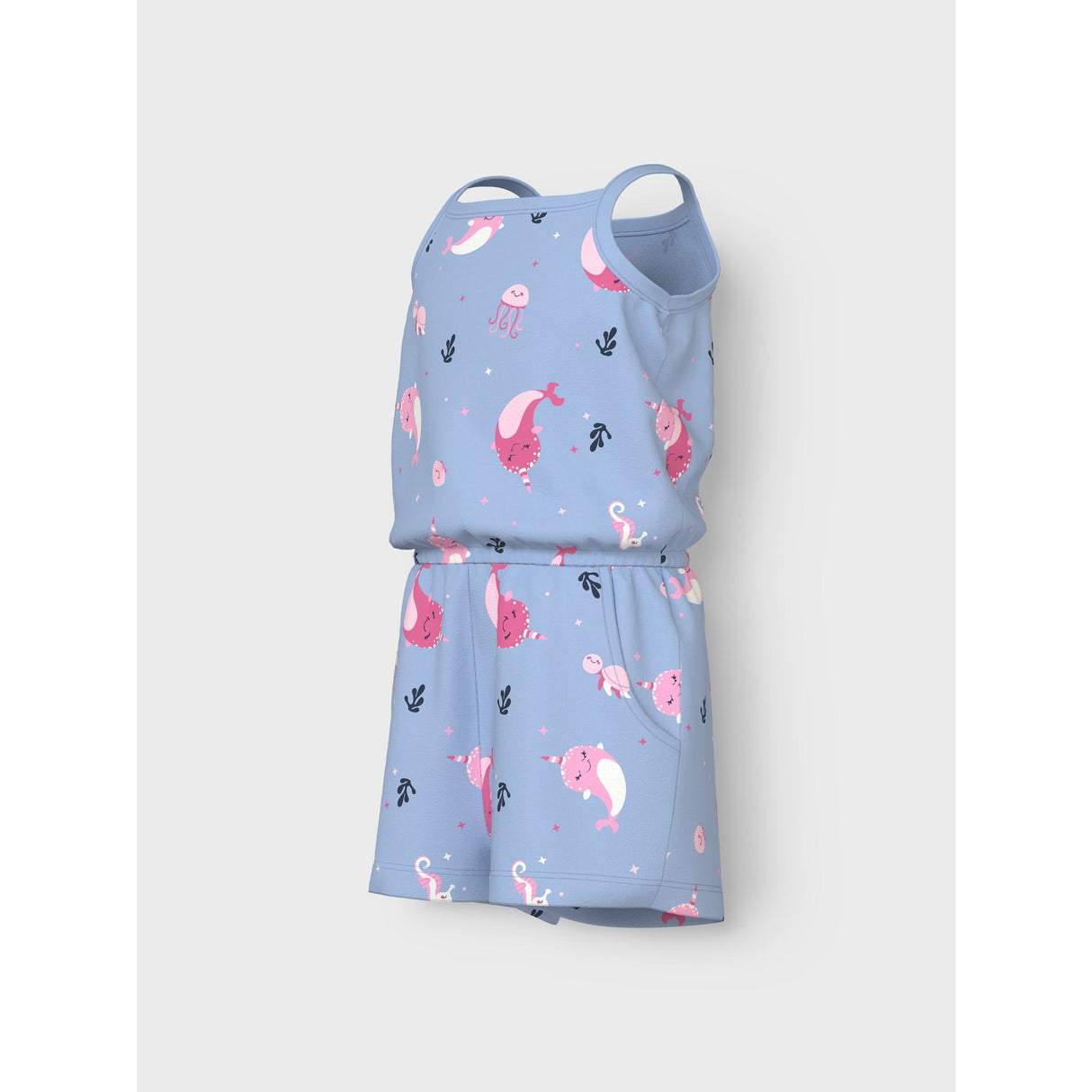 Name It Chambray Blue Whales Vigga Strop Drakt