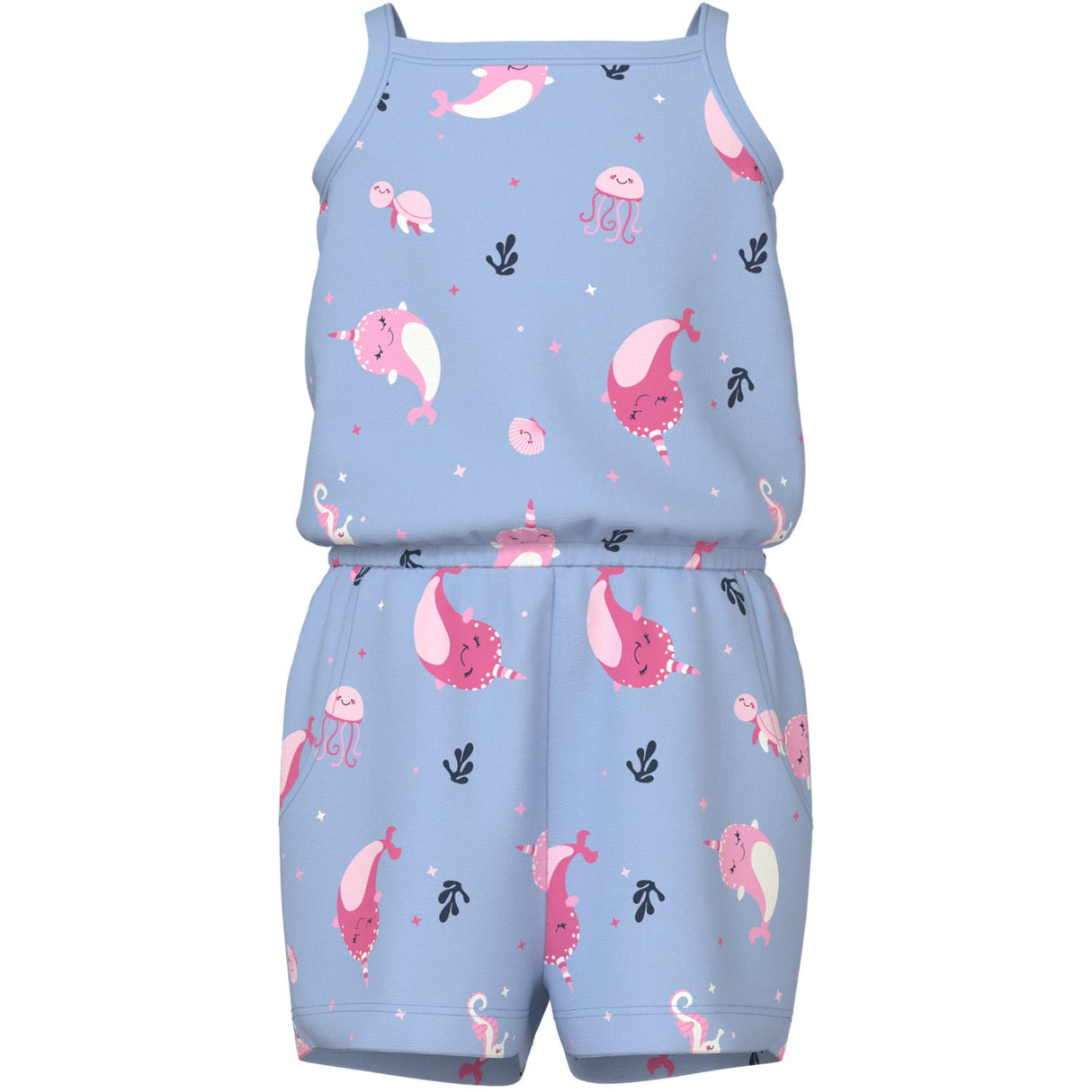 Name It Chambray Blue Whales Vigga Strop Drakt