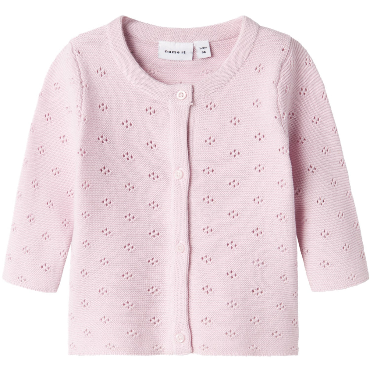 Name It Light Lilac Fie Stickad Cardigan