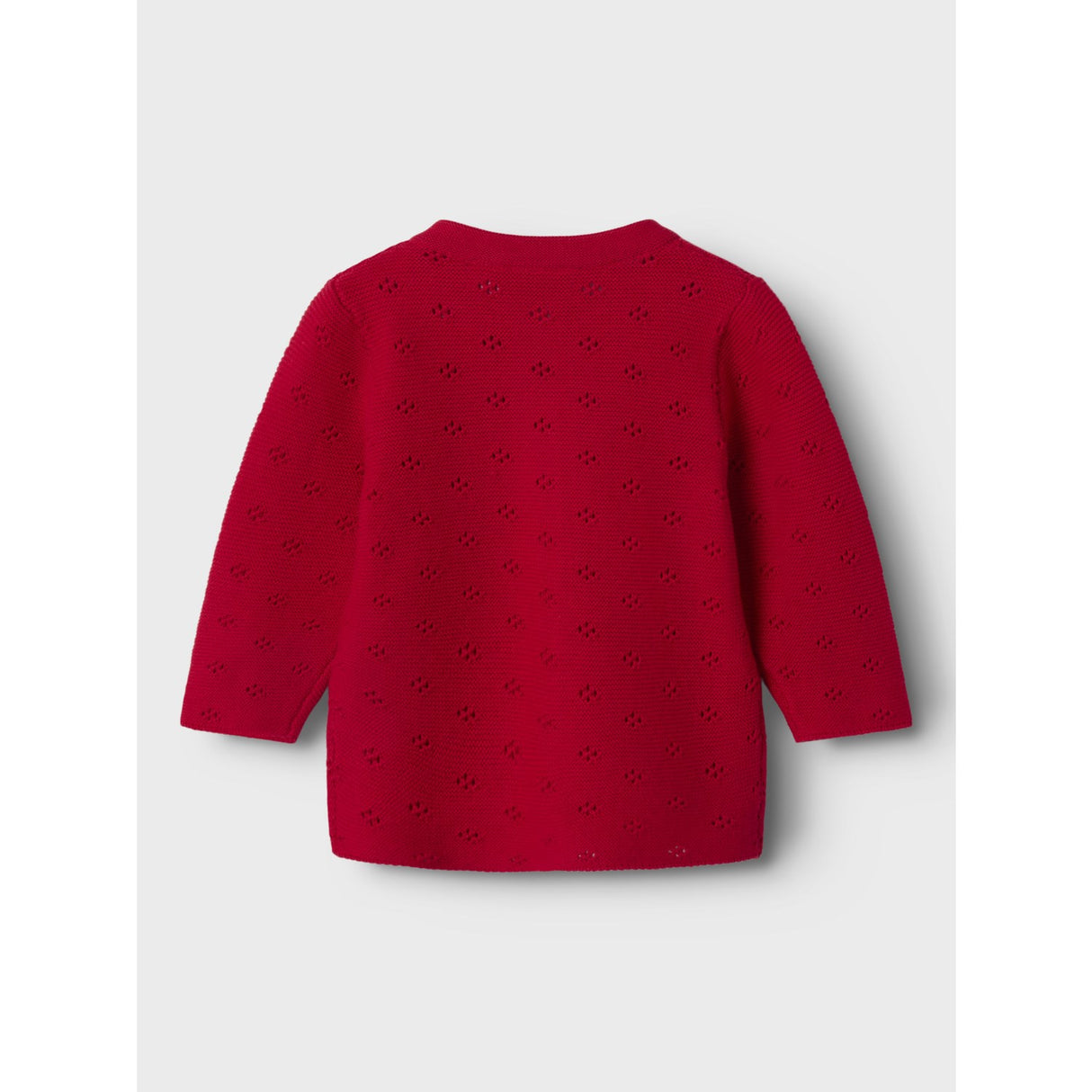 Name It Lipstick Red Fie Stickad Cardigan