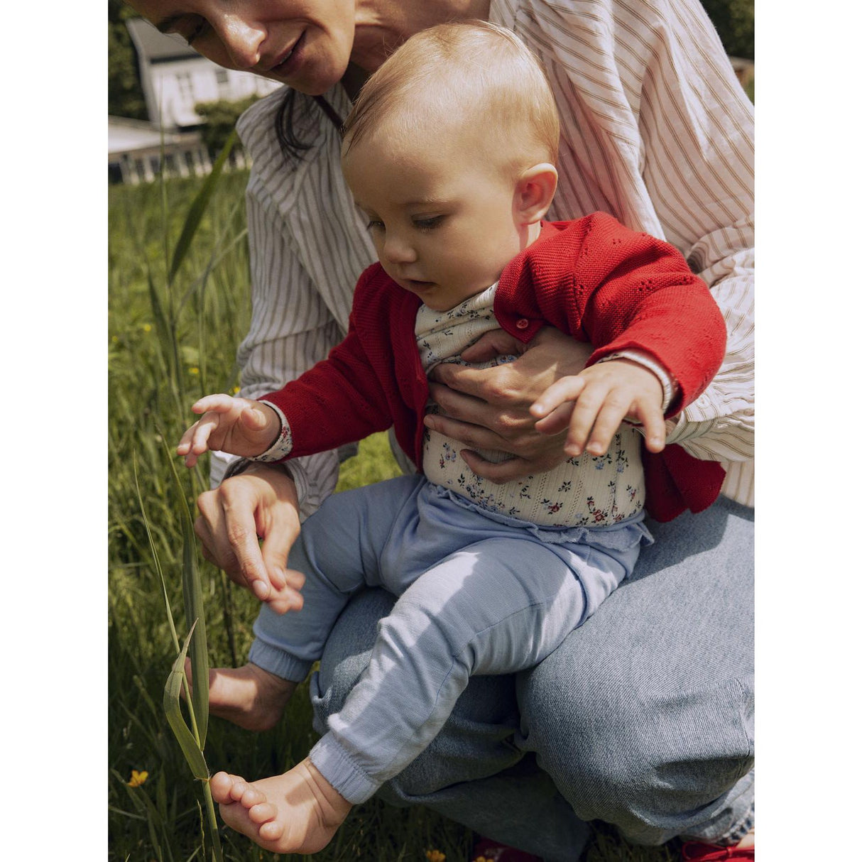 Name It Lipstick Red Fie Stickad Cardigan