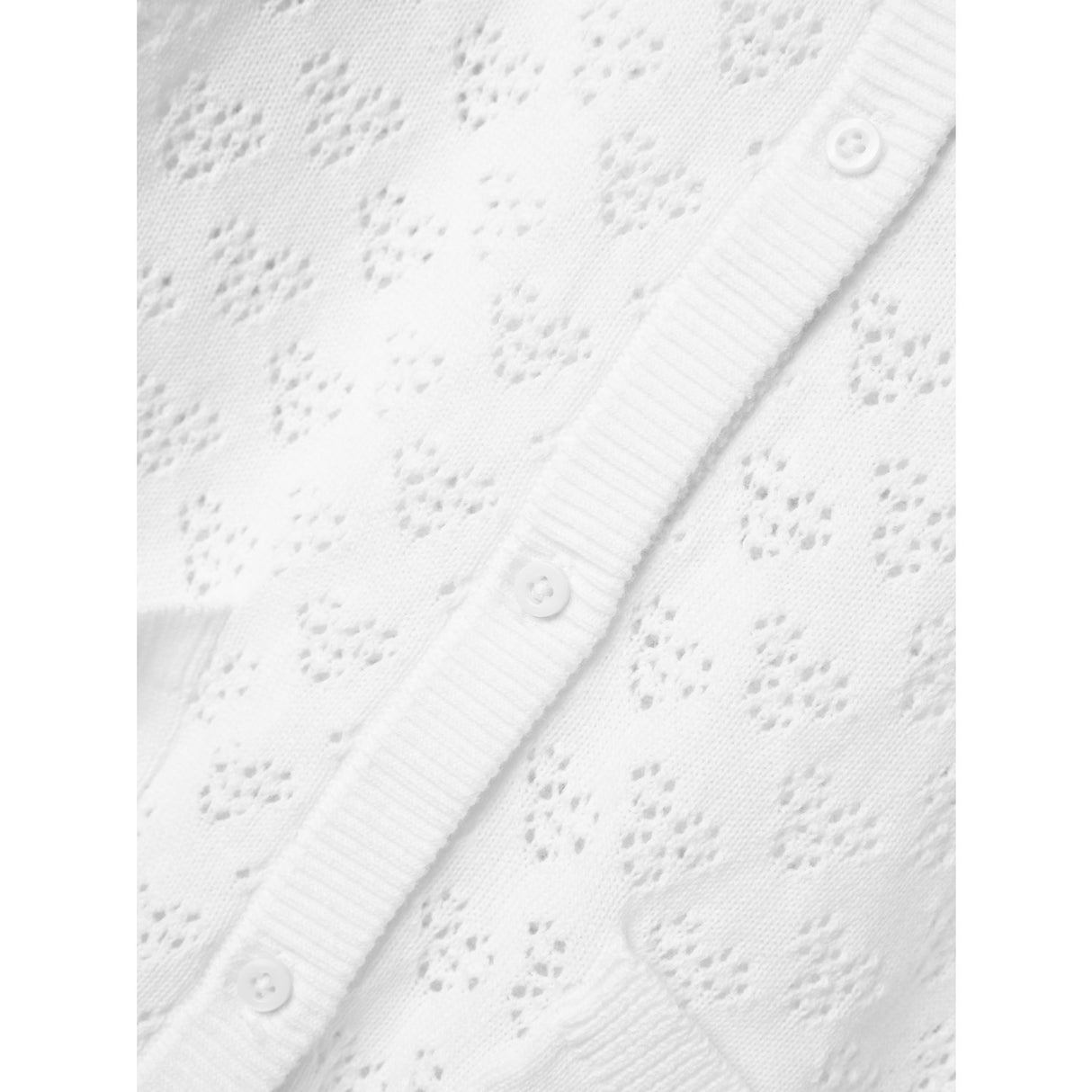 Name It Bright White Felotte Stickad Cardigan