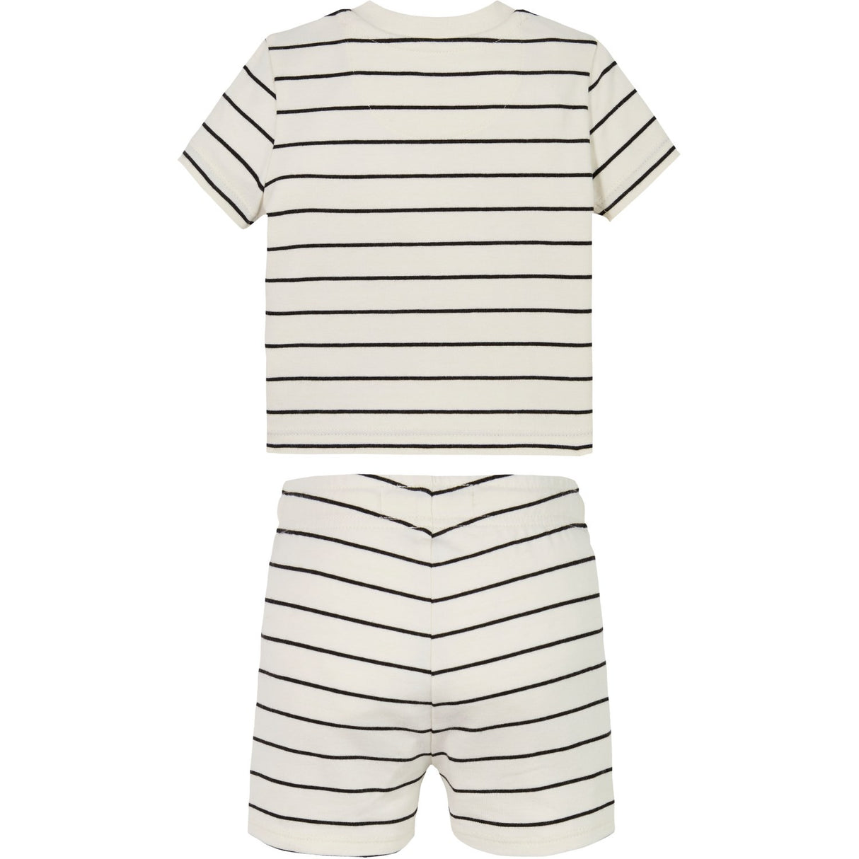 Calvin Klein Tofu / Ck Black Stripe Stripe Ss T-Skjorta Shorts Set