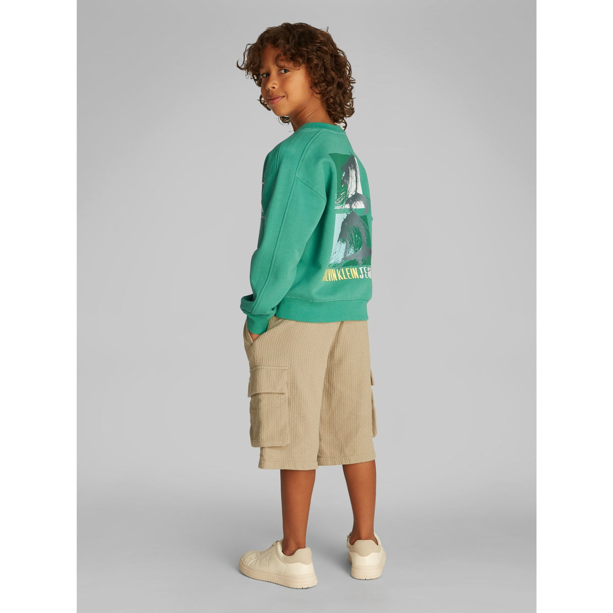 Calvin Klein Bahama Green Summer Backprint Cn Hoodies