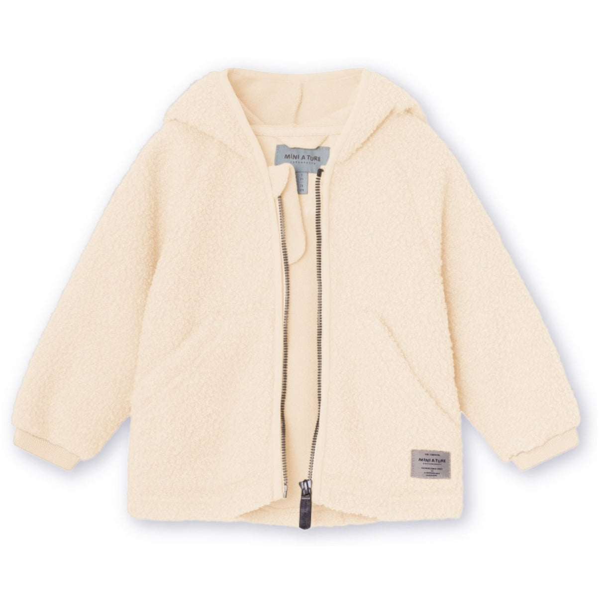 Mini A ture Angora Cream Liff Teddyfleece Jacka. GRS