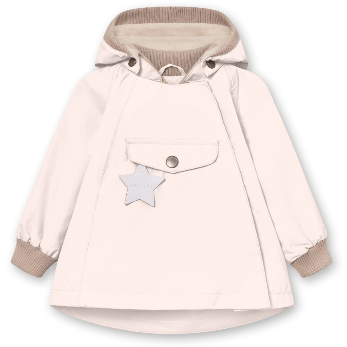 Mini A ture Silver Peony Wai Fleece Lined Spring Jacka. GRS