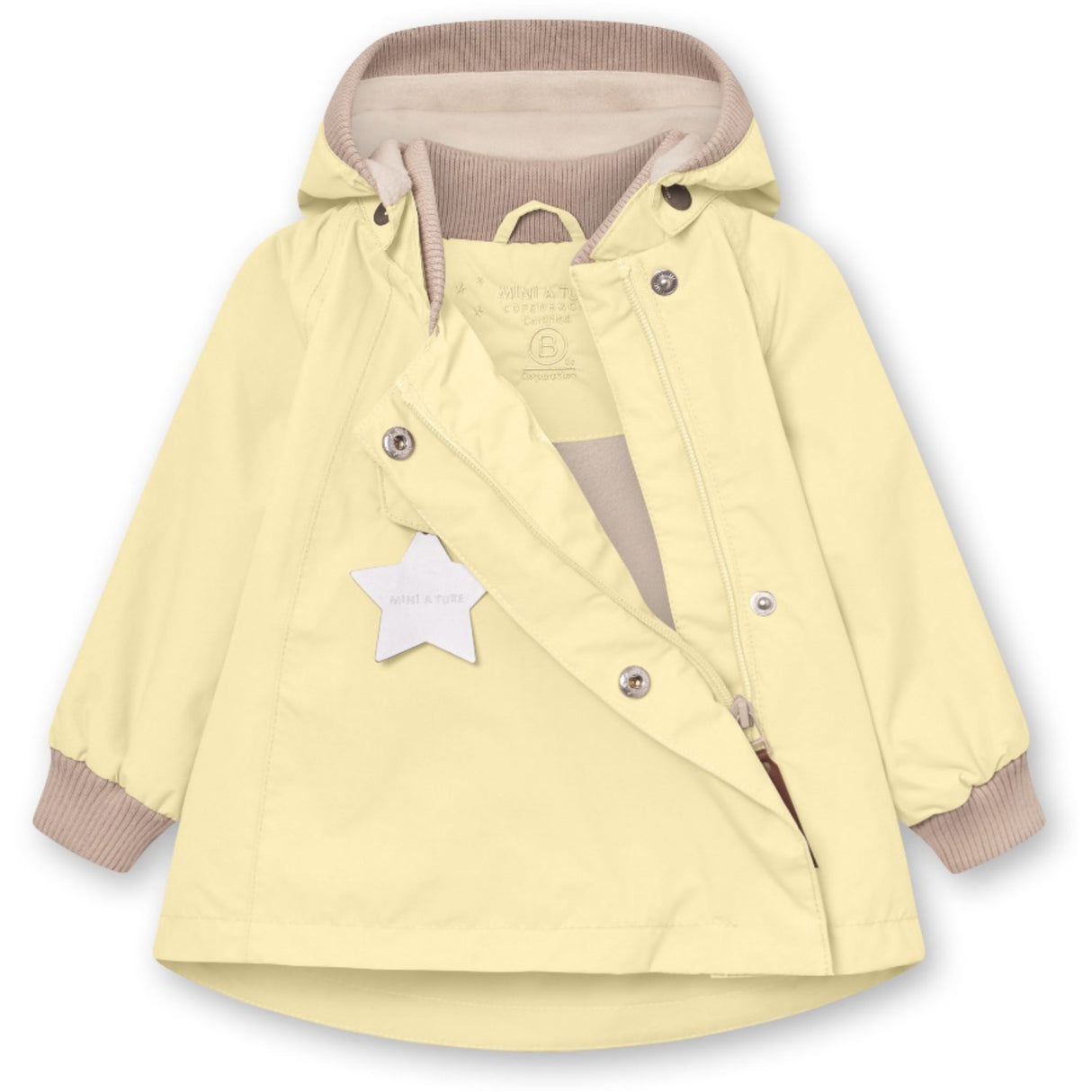 Mini A ture Dubbel Cream Wai Fleece Lined Spring Jacka. GRS