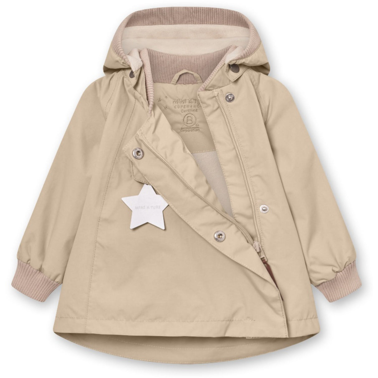 Mini A ture Sesame Wai Fleece Lined Spring Jacka. GRS