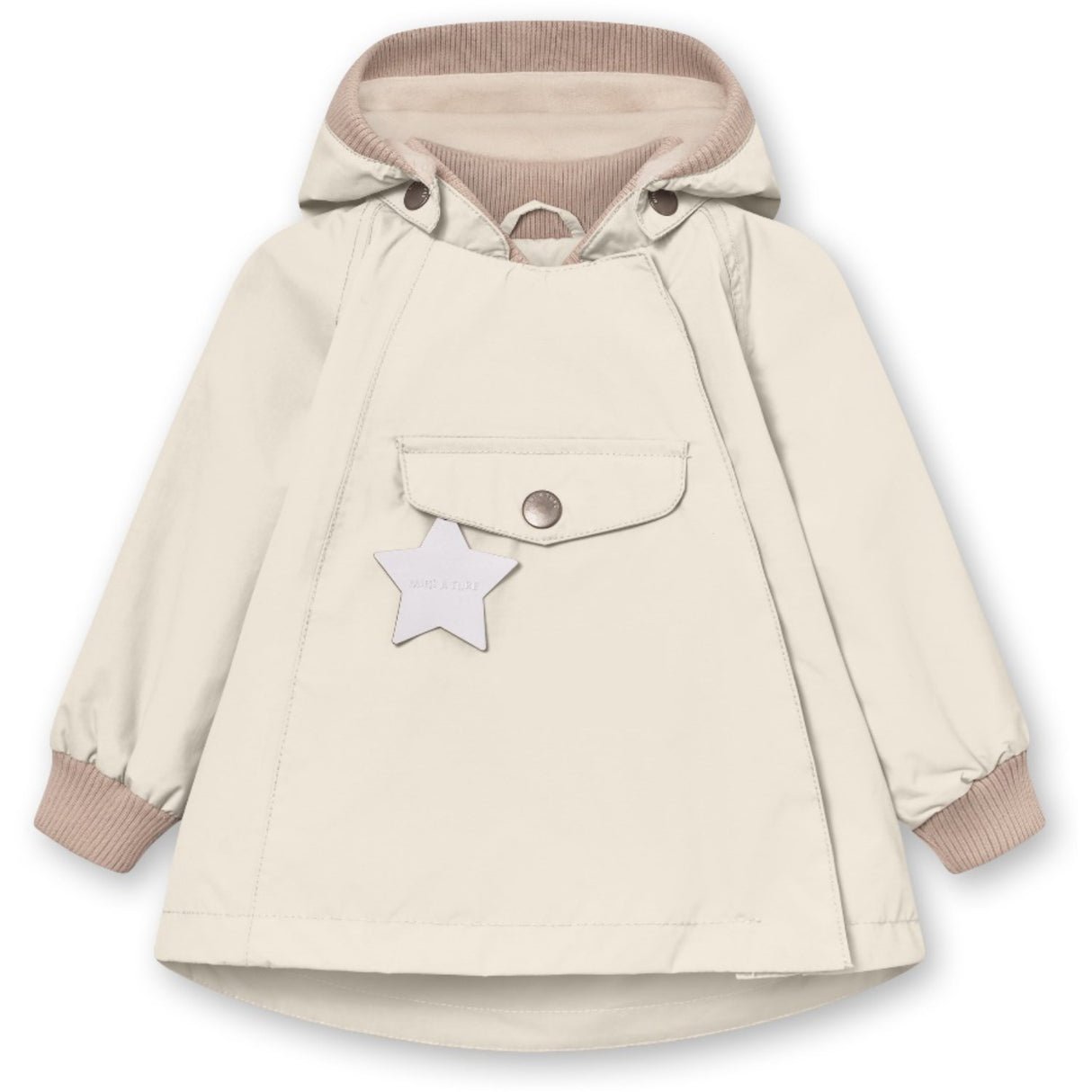 Mini A ture Sandshell Wai Fleece Lined Spring Jacka. GRS