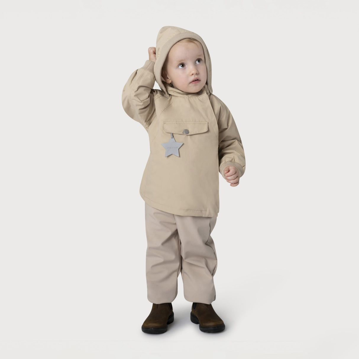 Mini A ture Sesame Wai Fleece Lined Spring Jacka. GRS