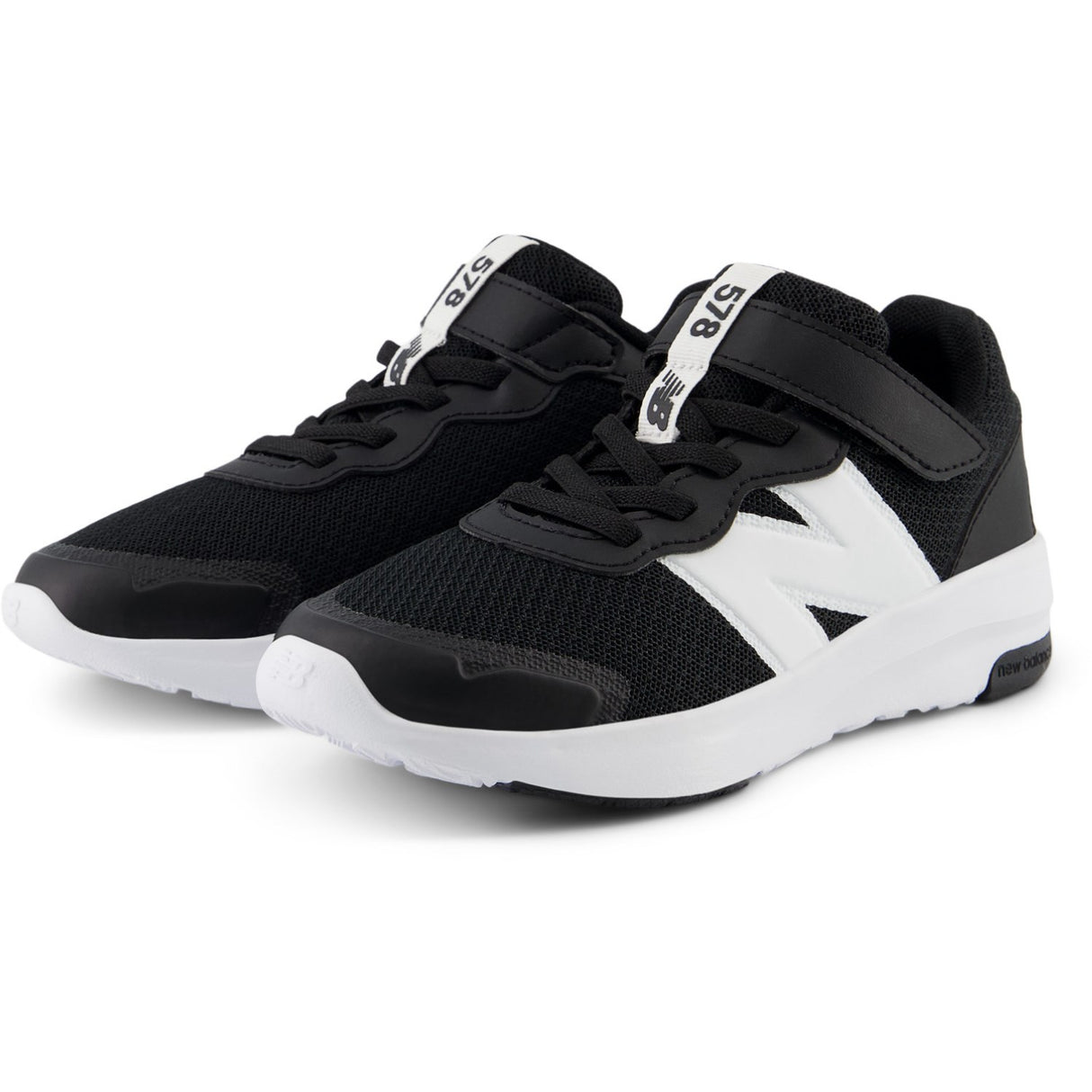 New Balance Black New Balance FreshFoam 578 Kids Bungee Lace Med Topp Rem