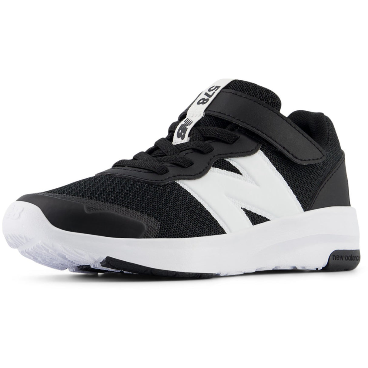 New Balance Black New Balance FreshFoam 578 Kids Bungee Lace Med Topp Rem