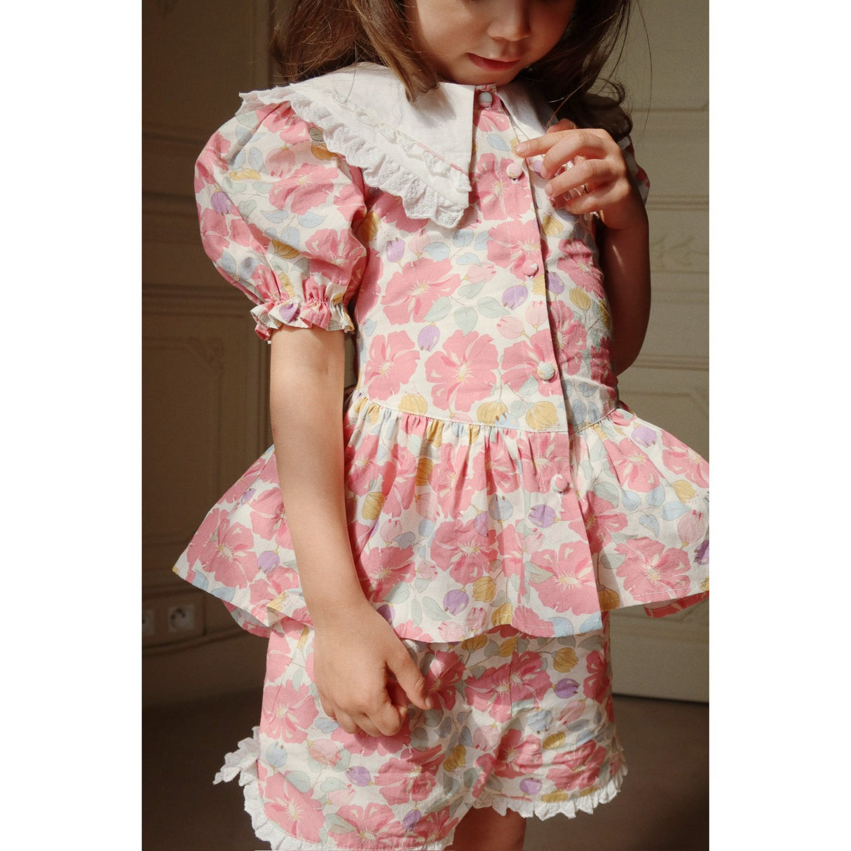 Konges Sløjd Fleur Anglaise Coeur Krage Skjorta Gots