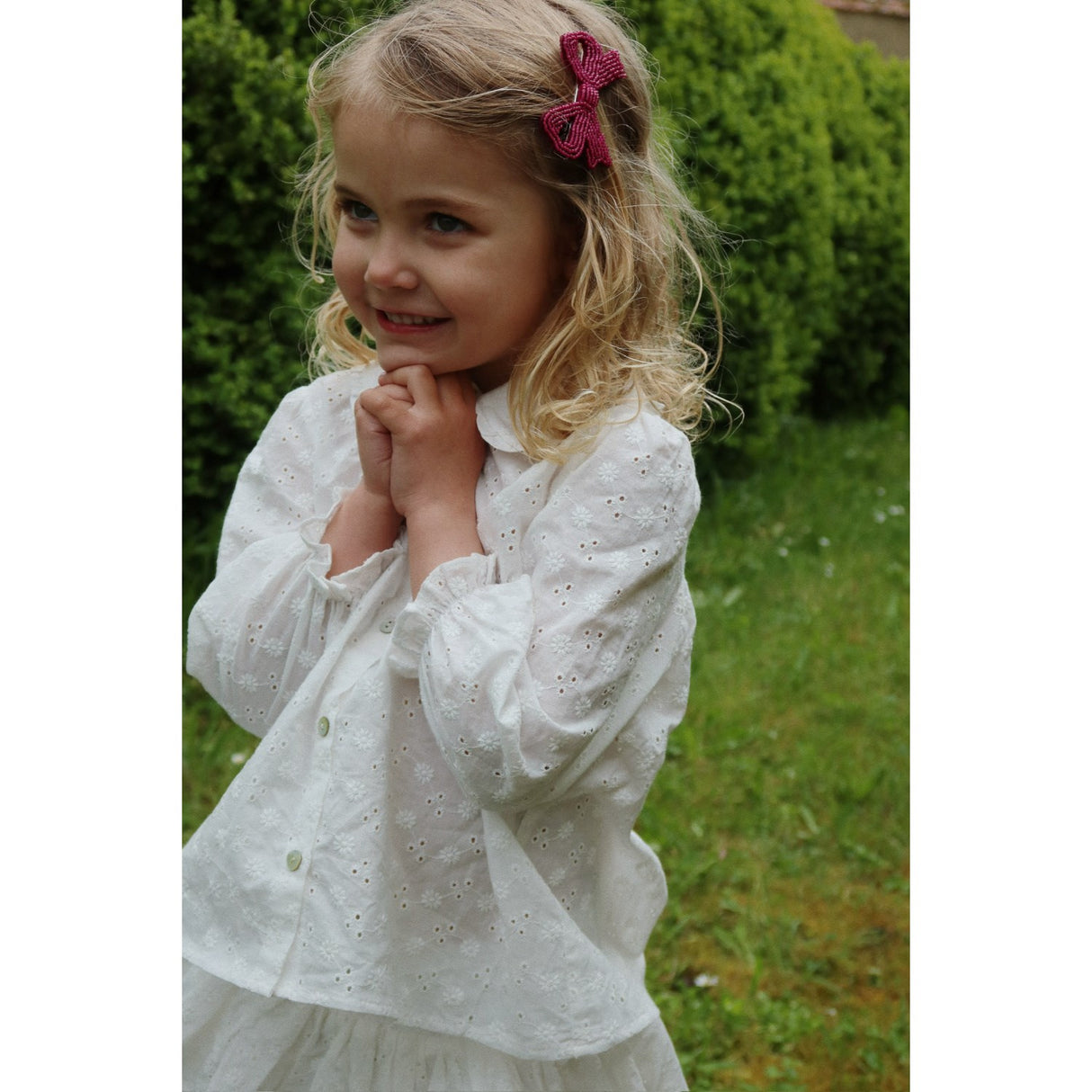 Konges Sløjd Optic White Lacey Krage Skjorta