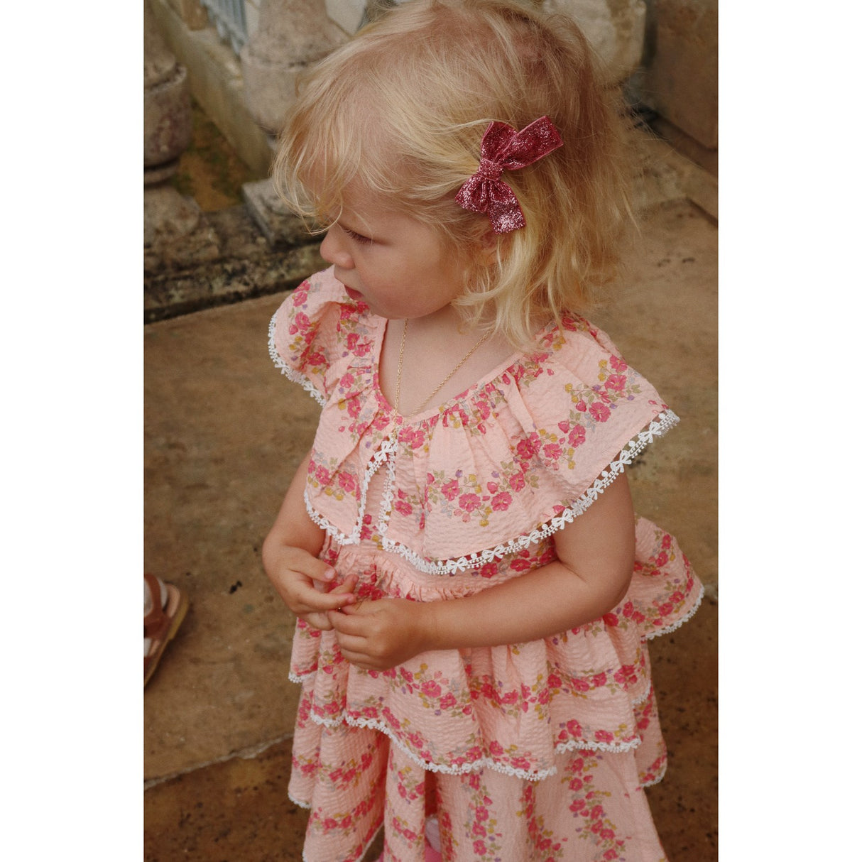 Konges Sløjd Floria Pink Bella Frill Klänning Gots