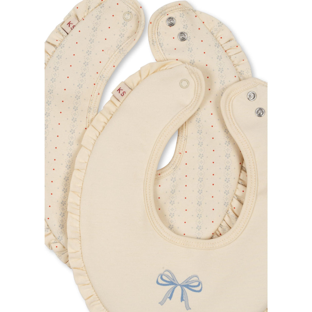 Konges Sløjd Fete De Fleur/Seedpearl Basic 2 Pack Frill Haklapp