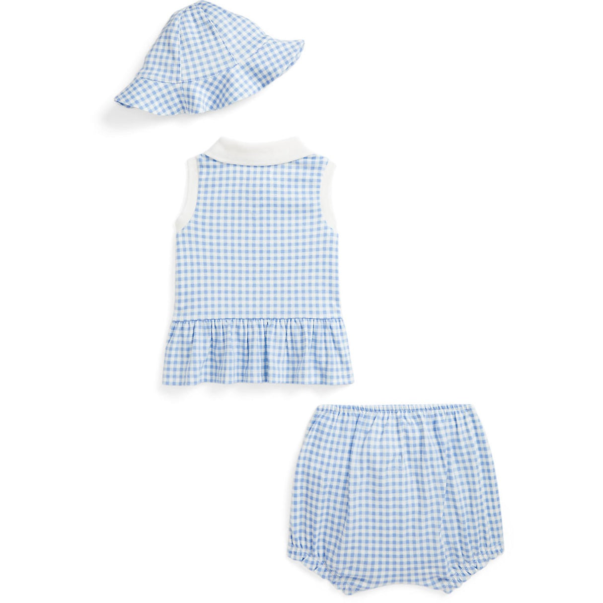 Ralph Lauren Baby Blue Baby Gingham W/ Nevis Shorts Set