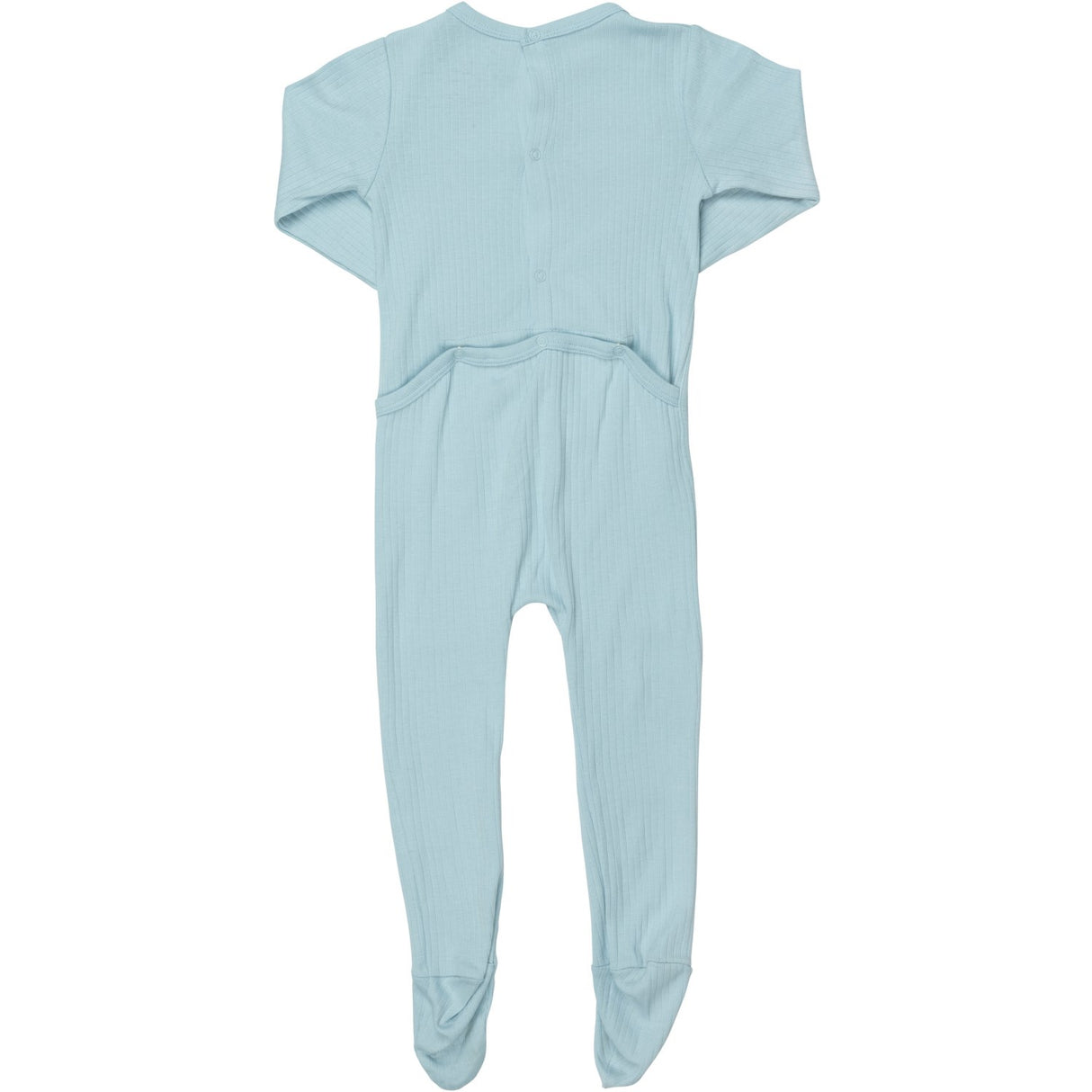 COPENHAGEN COLORS Lt. Blue Rib Jersey Onesie W. Back Opening