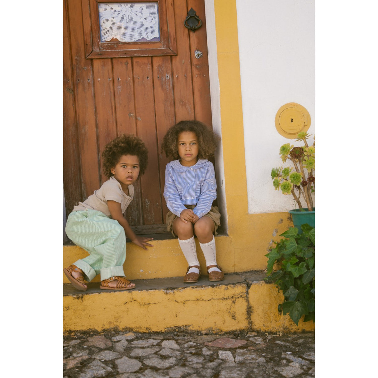 MarMar Poplin Bolich Blue Strips Talea Skjorta