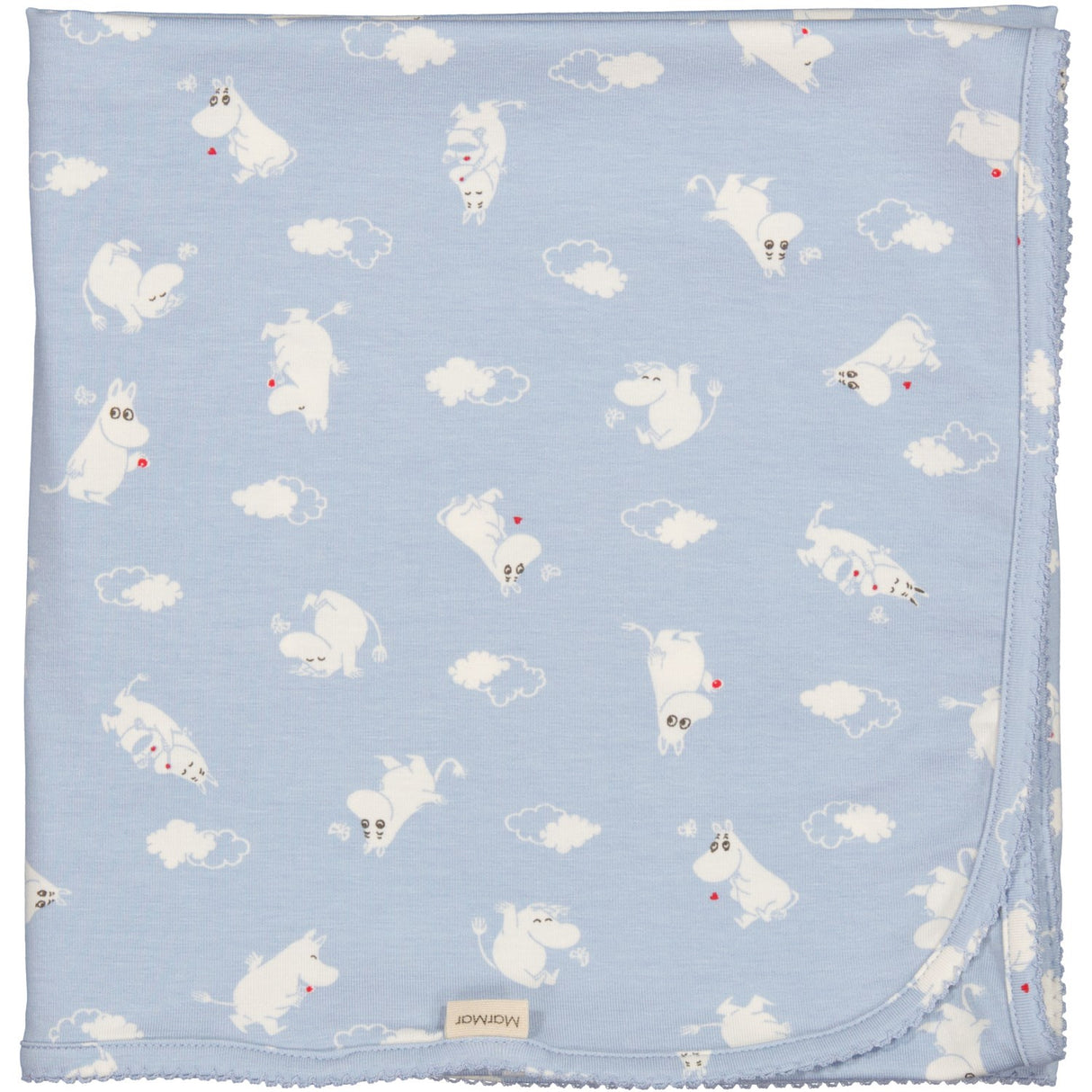 MarMar New Born Modal Smooth Print Blue Moomin Alida Bebisfilt