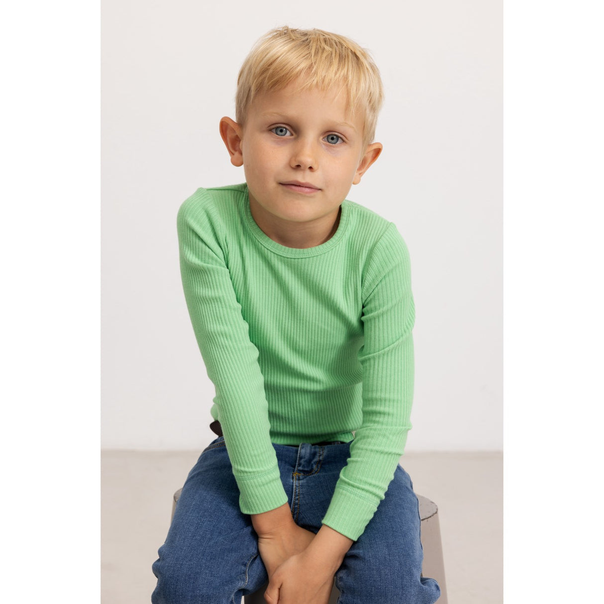 MarMar Modal Cale Green Plain Blus