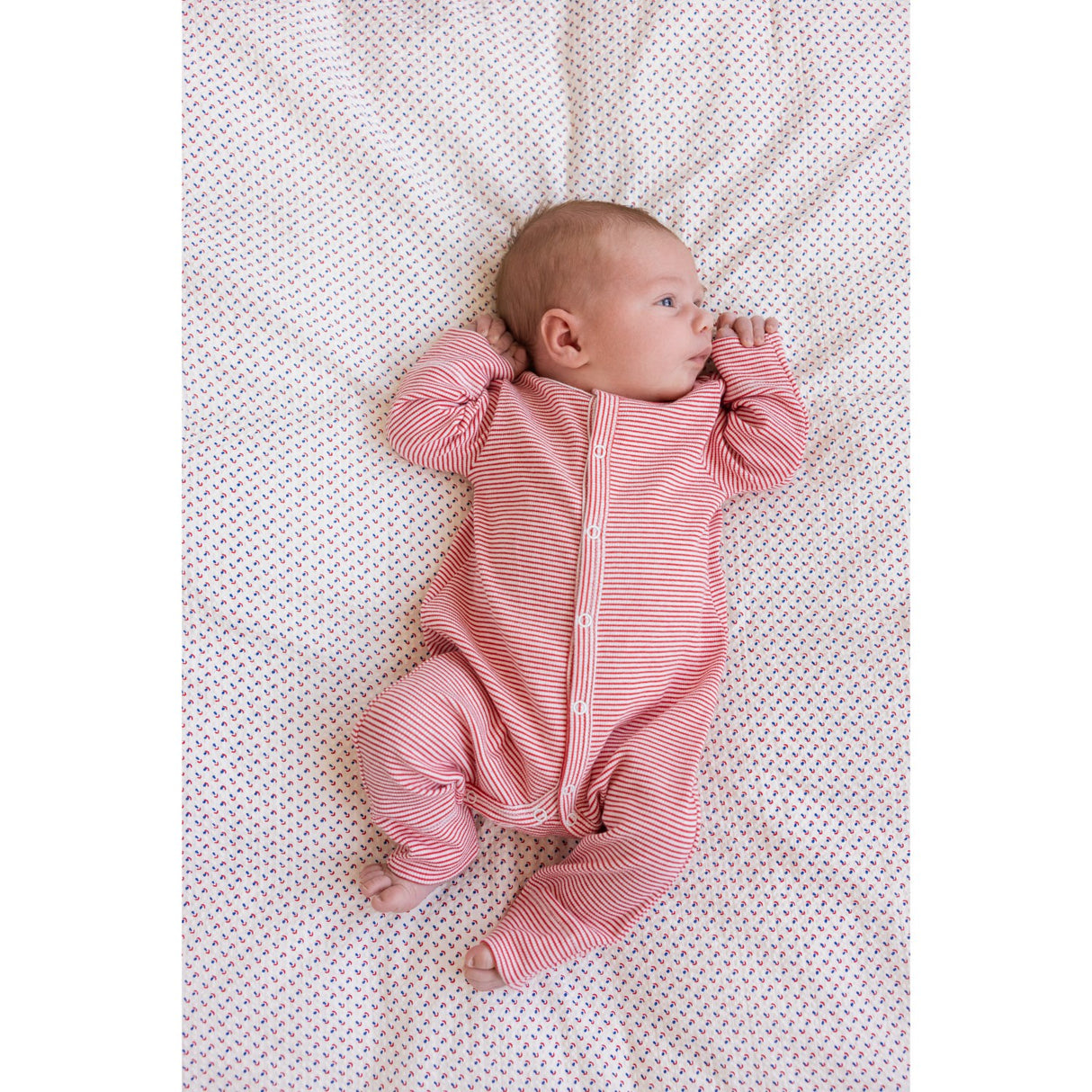 MarMar Modal Fine Rib Red Stripe Rukana Romper