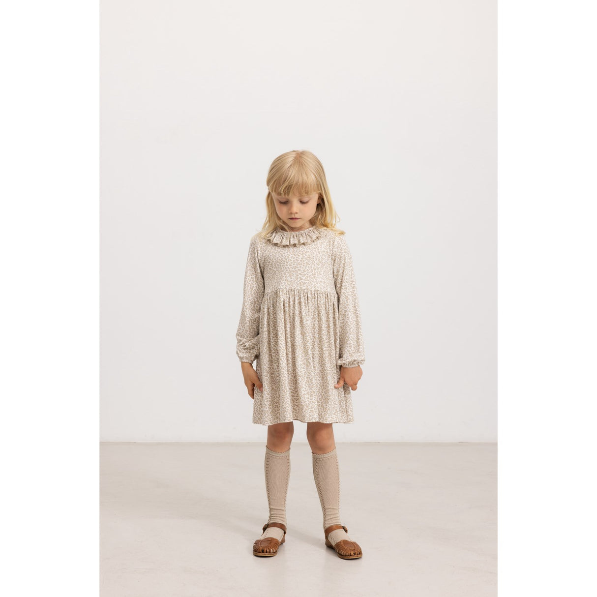 MarMar Leopard Beige Leo Diora Frill Klänning