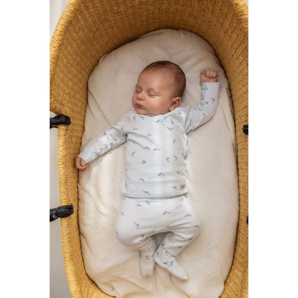 MarMar New Born Modal Smooth Print Dolphin Pixa Byxor