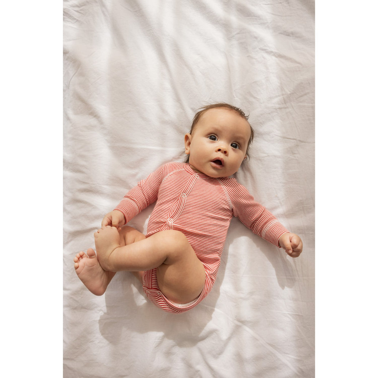 MarMar New Born Modal Fine Rib Red Stripe Bruno Body