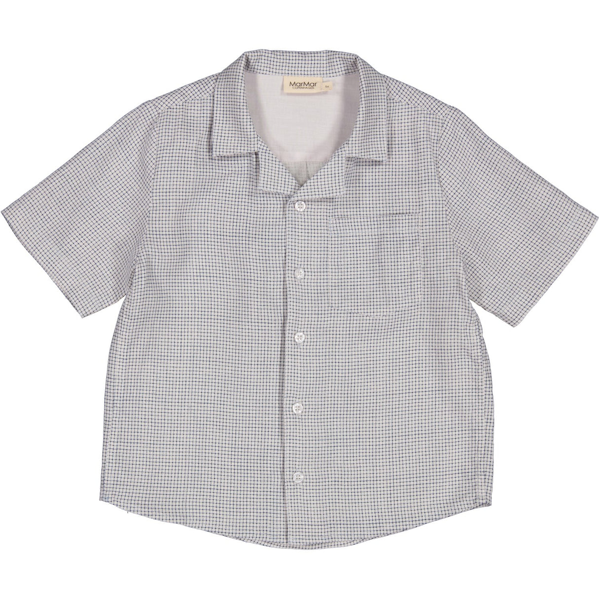 MarMar Linen Mini Check Tage Skjorta
