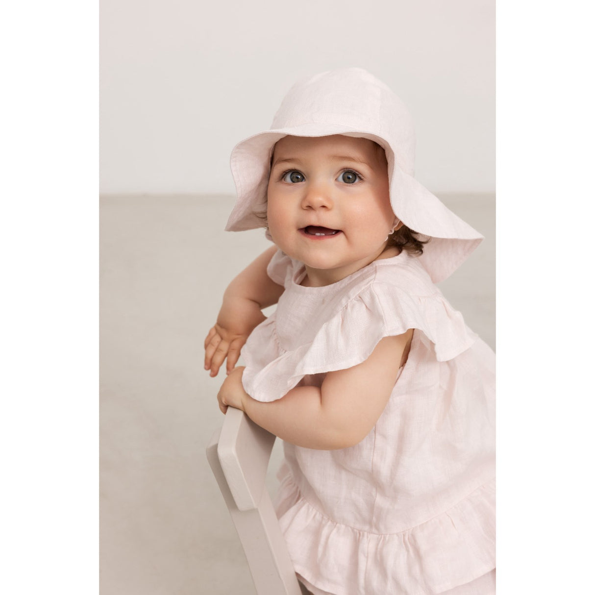 MarMar Linen Mauve Rose Alba Baby L Mössa