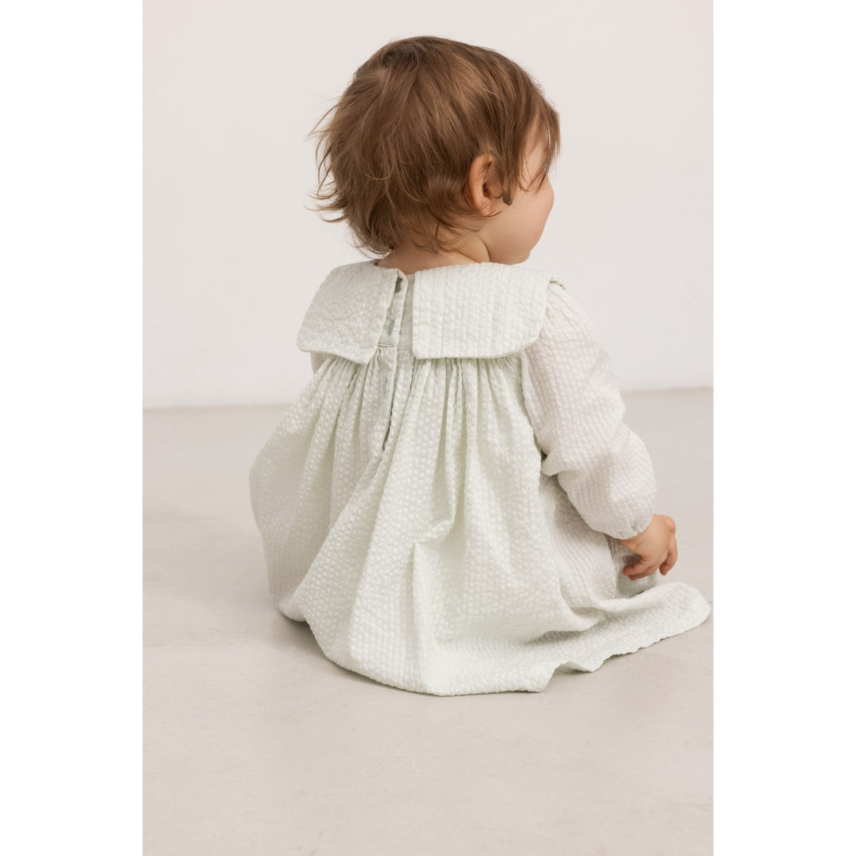 MarMar Cotton Seersucker Mint Chalk Dulle Klänning