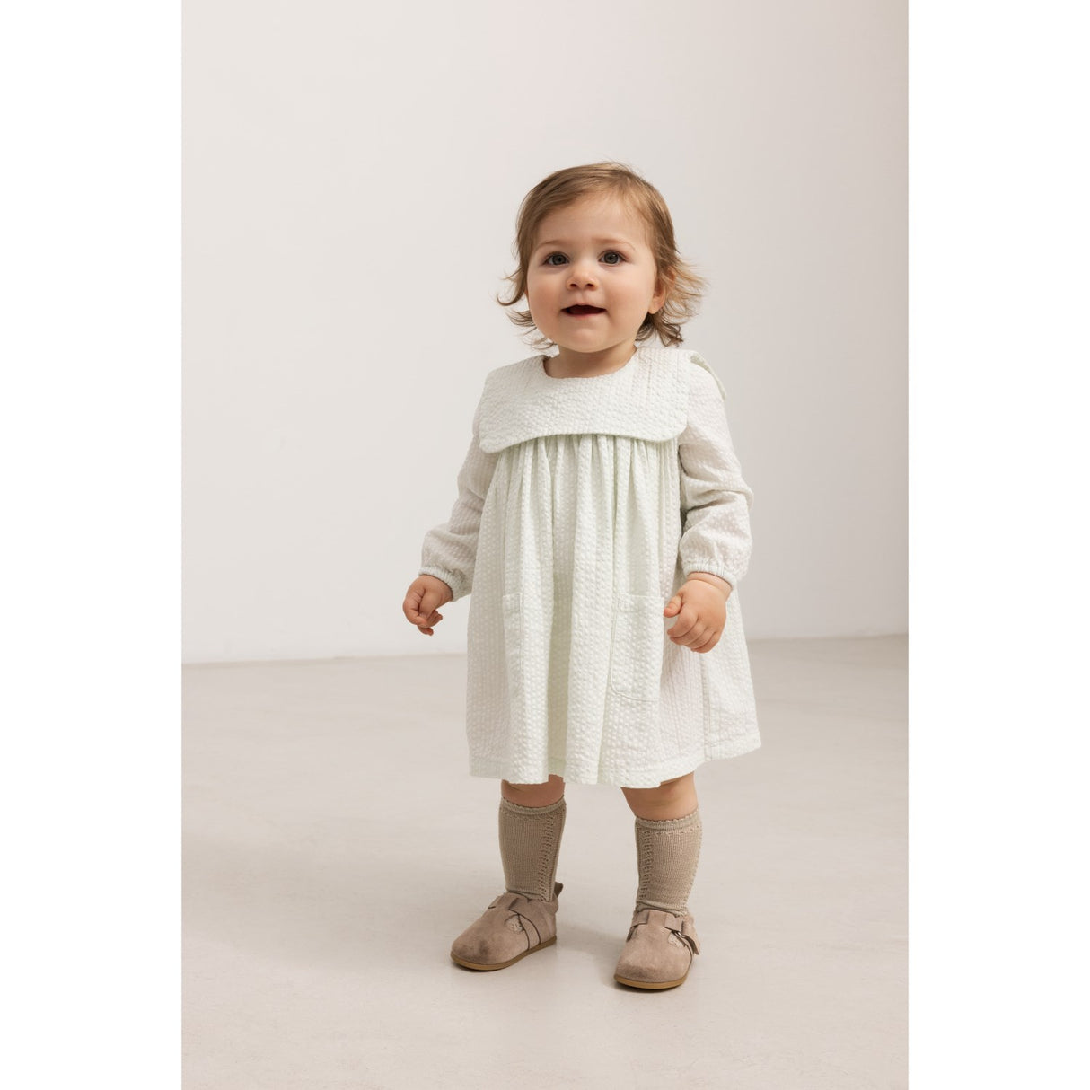 MarMar Cotton Seersucker Mint Chalk Dulle Klänning