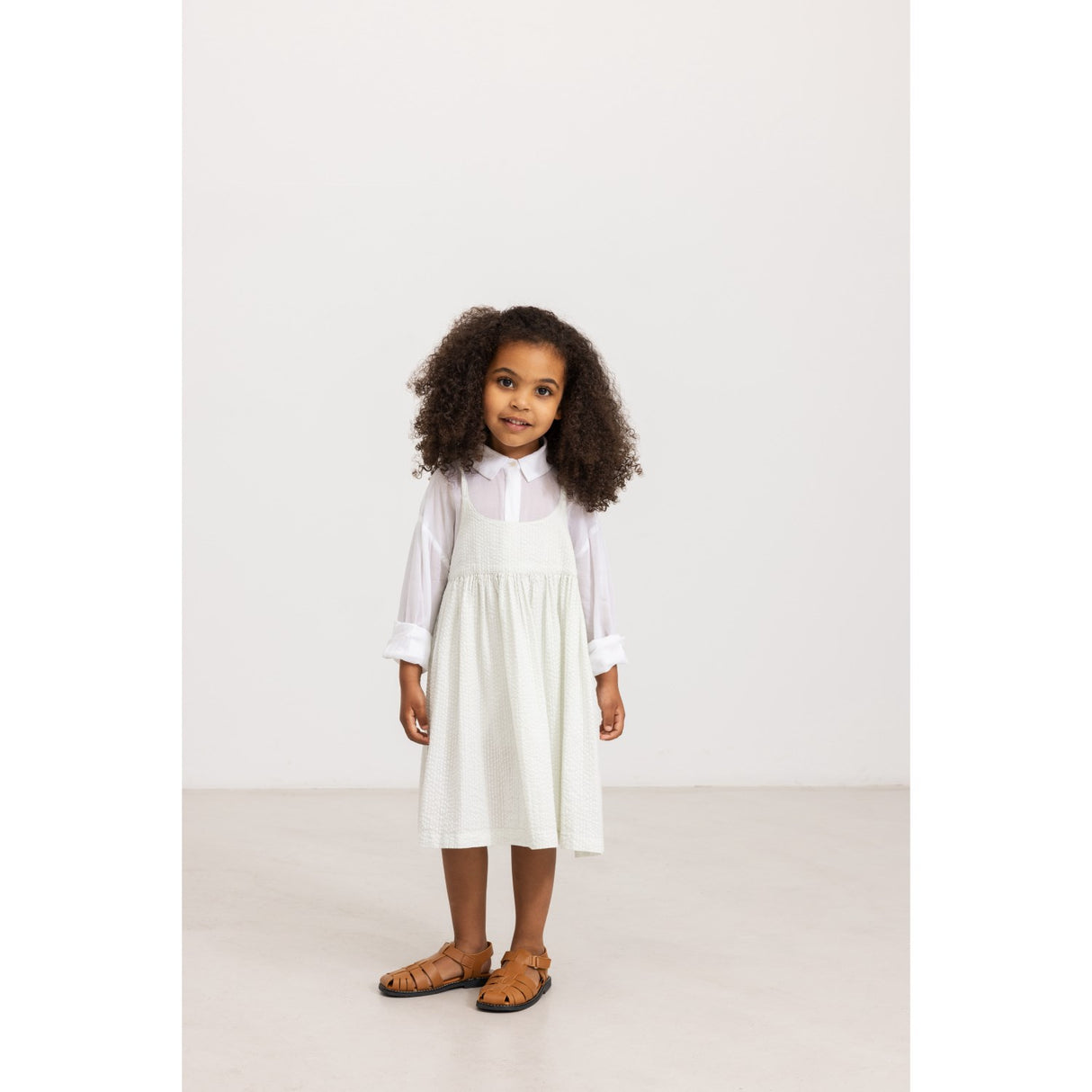 MarMar Cotton Seersucker Mint Chalk Divo Klänning