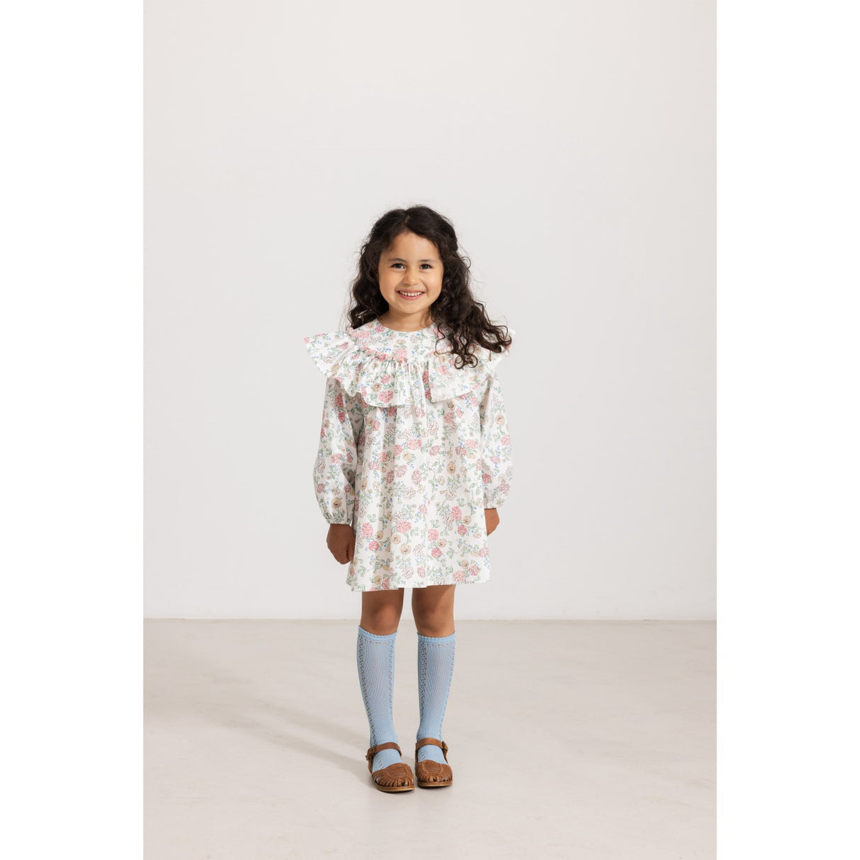 MarMar Poplin Summer Bloom Delsa LS Klänning