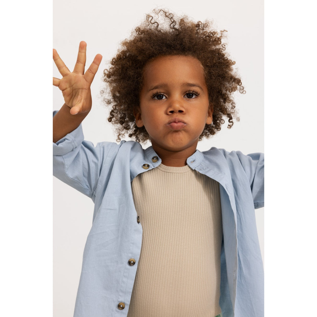 MarMar Cotton Texture Summer Sky Torben Skjorta