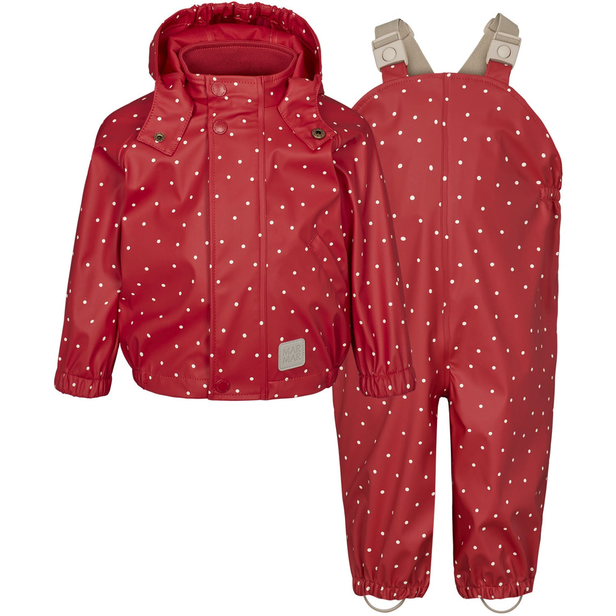 MarMar Rainwear Red Dew Dot Oddy Set Outerwear