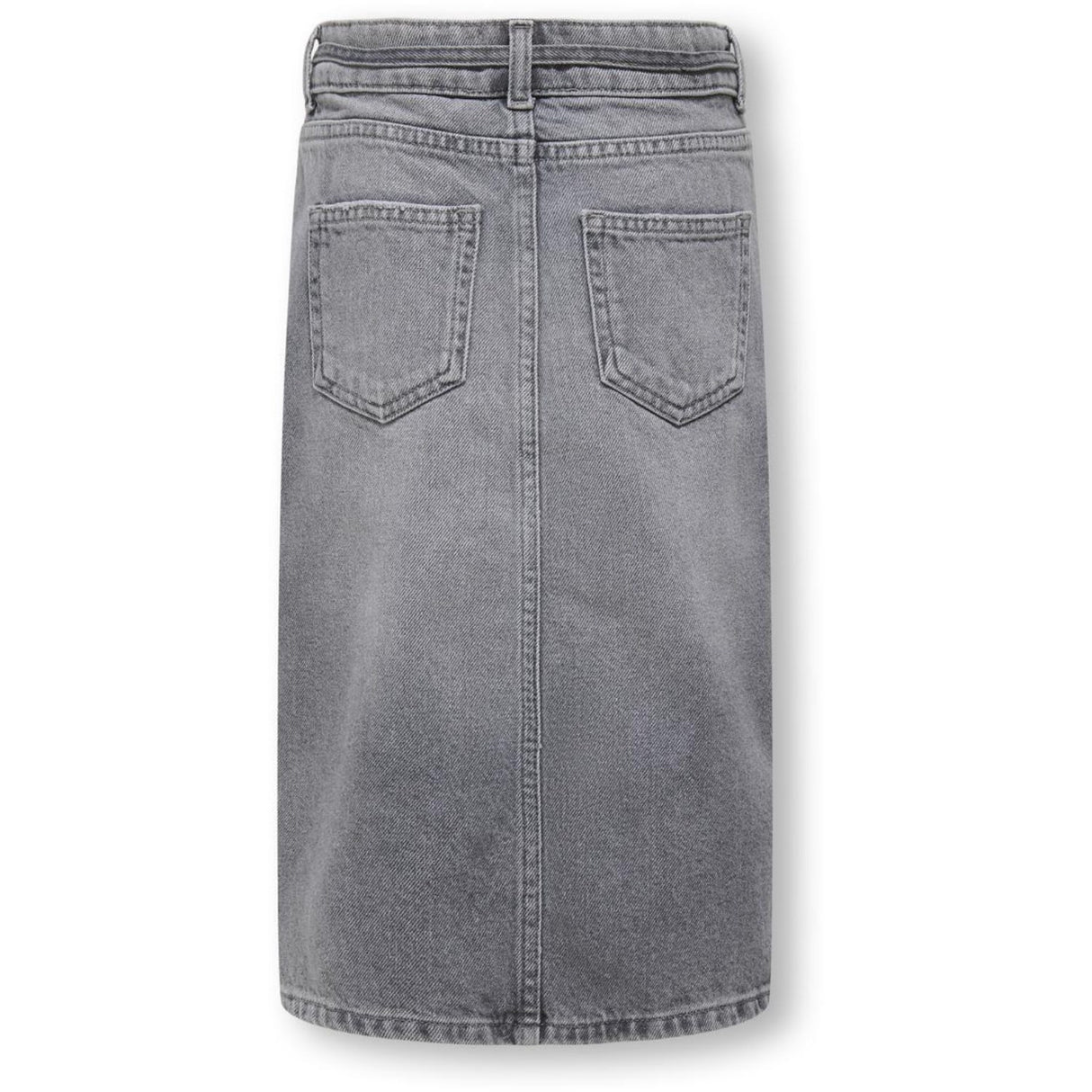 kids ONLY Medium Grey Denim Gianna Belted Midi Kjol Dot Denim