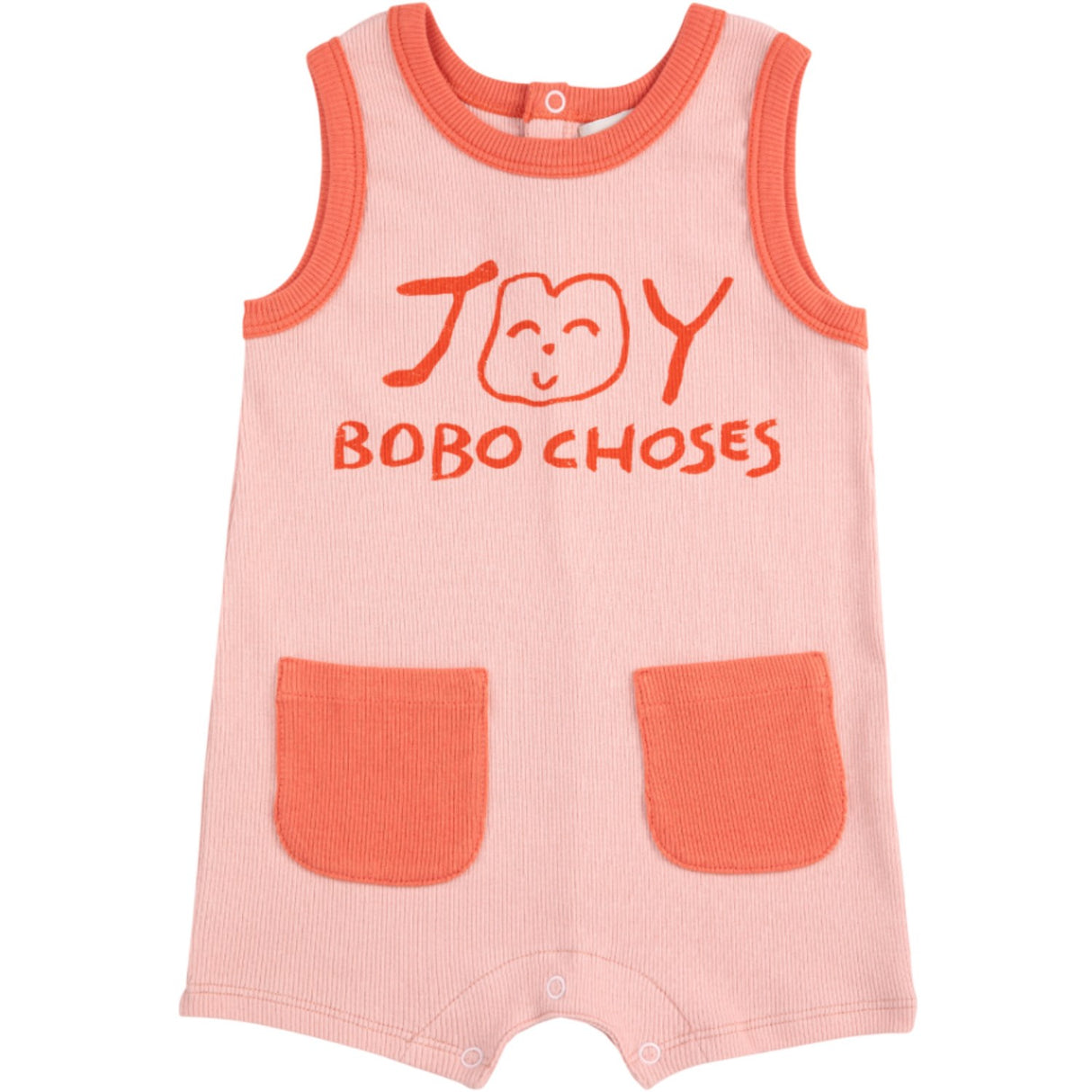 Bobo Choses Ljus Pink Smiling Pink Playsuit