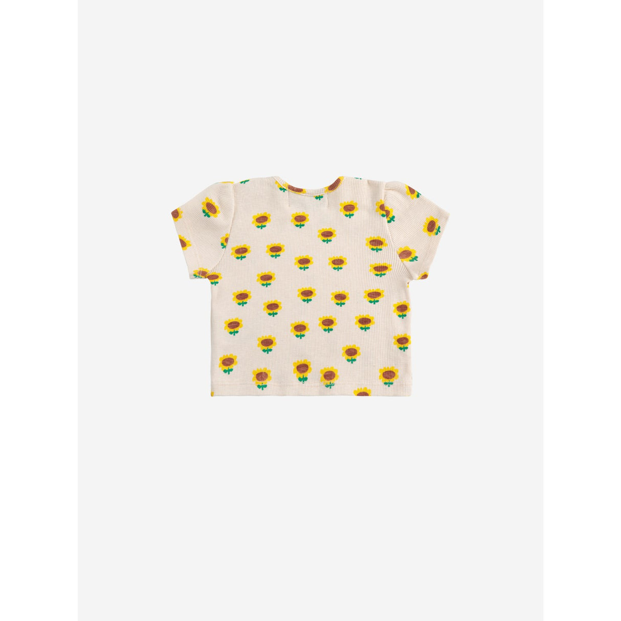 Bobo Choses Beige Sunflower All Över Balloon Sleeve T-Shirt
