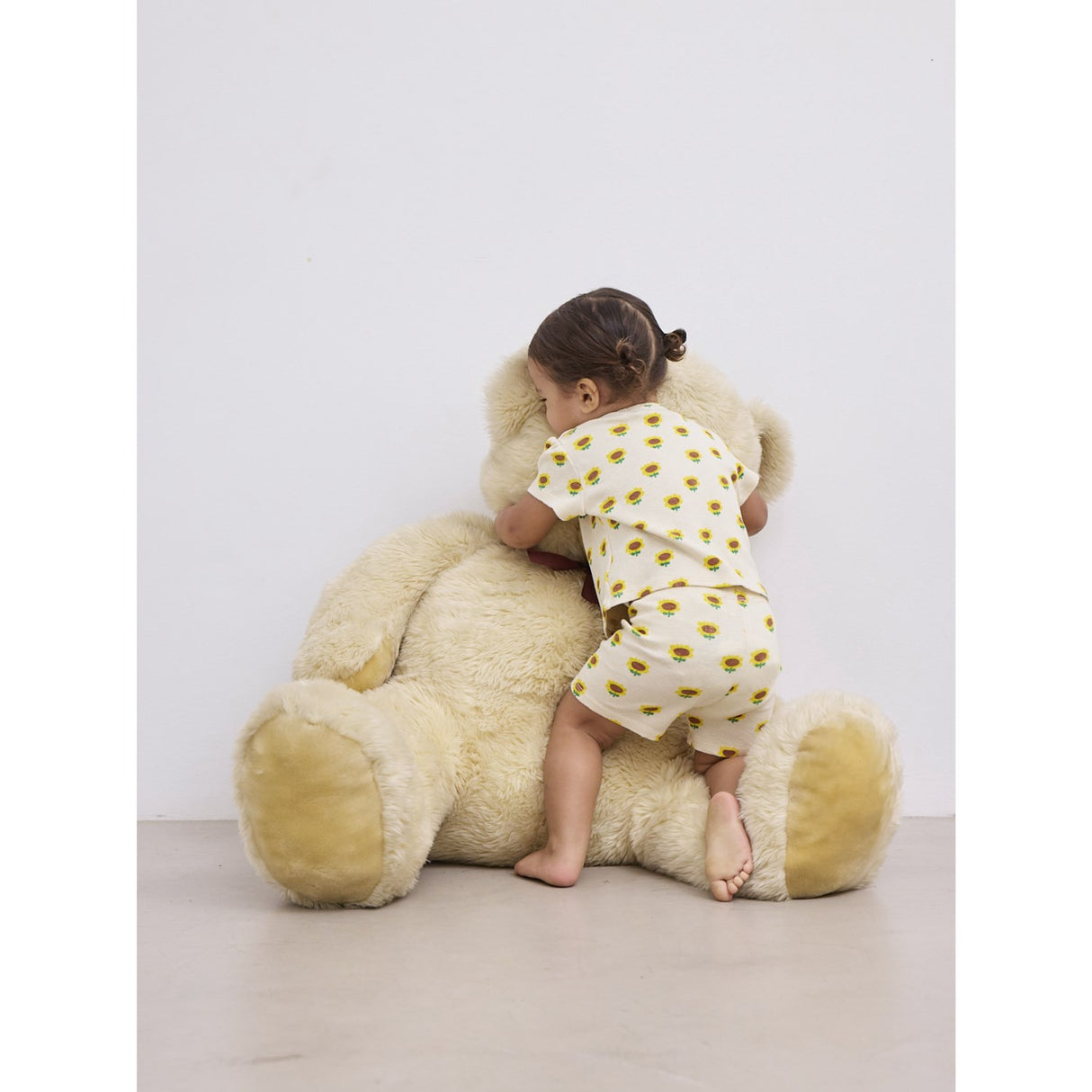 Bobo Choses Beige Sunflower All Över Balloon Sleeve T-Shirt