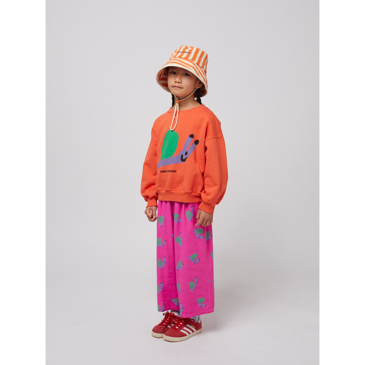 Bobo Choses Red Funny Snail Sweatshirt