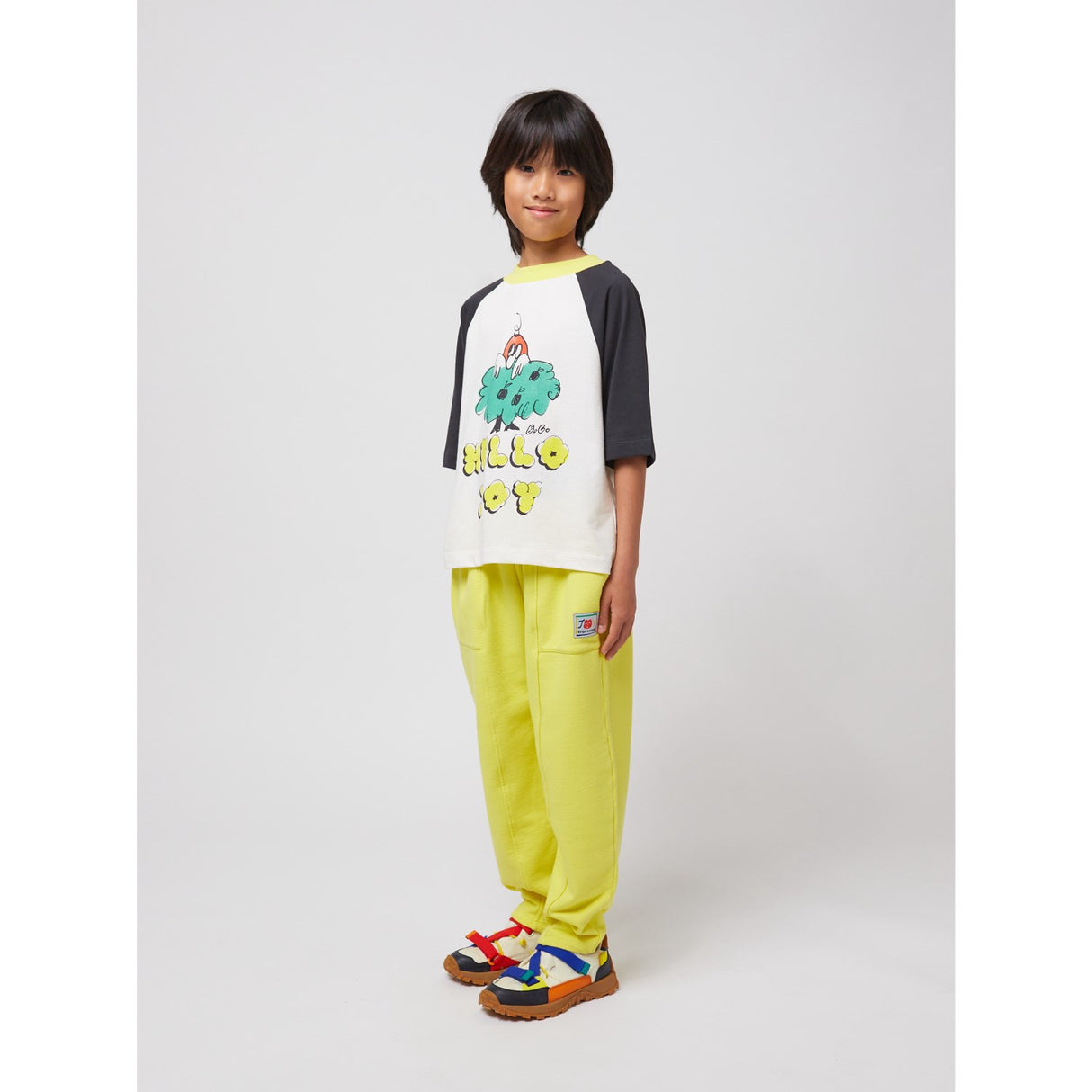 Bobo Choses Offwhite Hello Joy Ranglan Ärmar T-Shirt