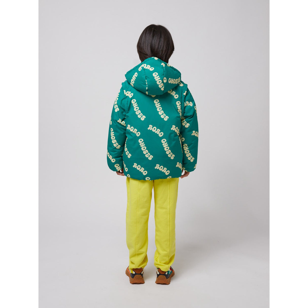 Bobo Choses Green Wavy Bobo Choses All Över Ljus Quiltad Anorak