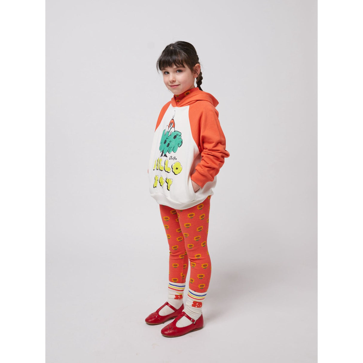 Bobo Choses Multicolor Hello Joy Ranglan Ärmar Hoodies