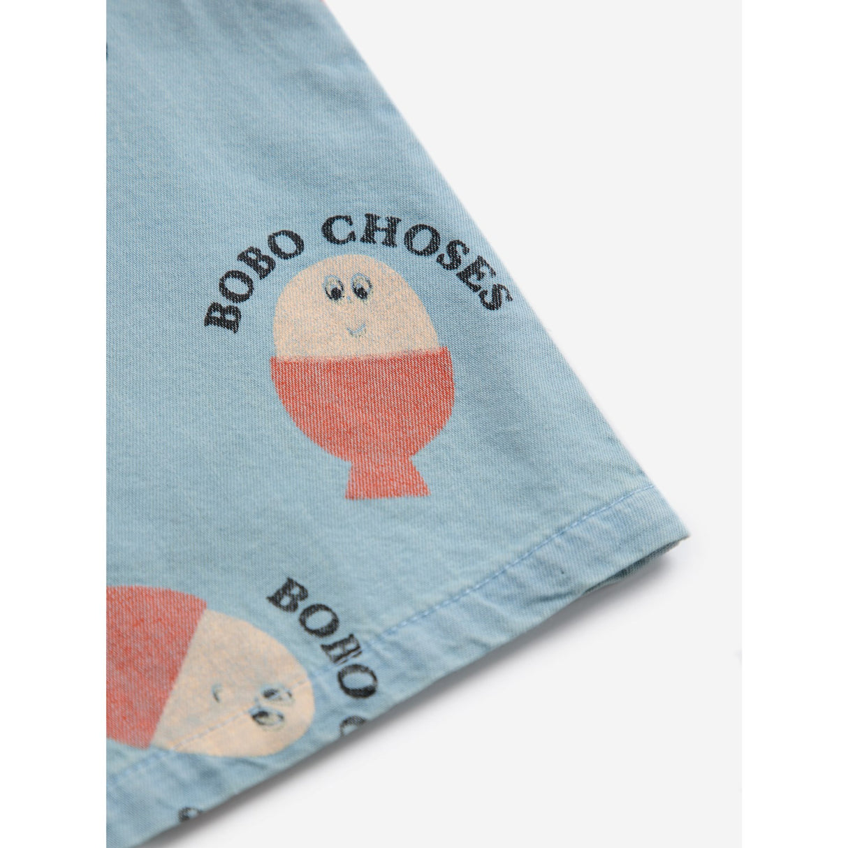 Bobo Choses Ljus Blue Morning Egg All Över Denim Skjorta